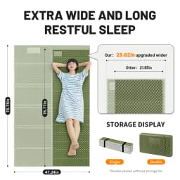 Naturehike 2024 New Camping Mat Winter Warm Moisture Proof Ultralight Sleeping Pad 4 Season Widen Hiking Travel 1-2 Person Mats