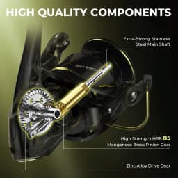 KastKing Sharky X Spinning Reel 18KG Max Drag 10+1 Stainless Bearings Lightweight Oversize Shaft for Saltwater & Freshwater