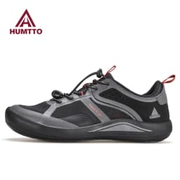 HUMTTO Outdoor hiking shoes men breathable retro casual running shoes anti slip sneakers ankle trekking boots off-road shoes