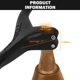TOSEEK Handlebars MTB Bicycle Integrated Handlebar and Stem -17 Degrees Carbon Fibre Handle Bar Mountain Bike Parts 28.6mm