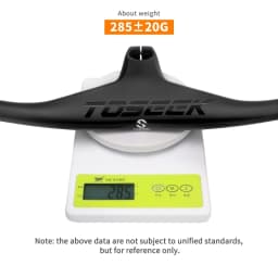TOSEEK Handlebars MTB Bicycle Integrated Handlebar and Stem -17 Degrees Carbon Fibre Handle Bar Mountain Bike Parts 28.6mm