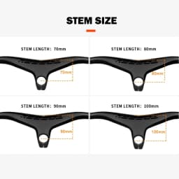 TOSEEK Handlebars MTB Bicycle Integrated Handlebar and Stem -17 Degrees Carbon Fibre Handle Bar Mountain Bike Parts 28.6mm