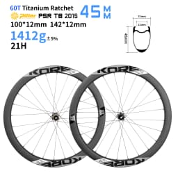 KORE Road Bicycle Wheelset 60T Titanium Ratchet Hub 38/45/50/60MM 700C T1000 Carbon Road 24H Pillar 2015 Road Racing Wheelset
