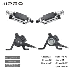 IIIPRO Bicycle mechanical line pull brake converted to hydraulic brake modified parts