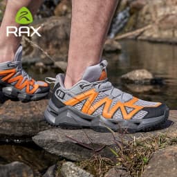 RAX Men's Hiking Shoes Spring  Outdoor Sneakers Men Breathable Mesh Trekking Boots Tactical Walking Ankle Shoes Camping Tourism