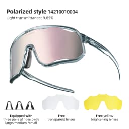 ROCKBROS Cycling Glasses Goggles Polarized/Photochromic Sunglasses Sport Big frame Eyewear UV400 Sun Protection with 2 Lens