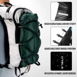 WRELS 8L Running Hydration Vest Backpack Trail Racing Marathon Hiking Fitness Bag Ultralight Backpack Hydration Vest Pack
