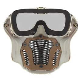 Tactical Full Face Mask Anti-fog Fan Shooting Safety Protective Equipment Hunting Airsoft Paintball Detachable Goggles Masks Set
