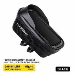 TAKEZERO A2X Large-capacity Road and Mountain Bike Touchscreen Phone Hard-shell Bag, Cycling Storage Quick-release Top Tube Bag
