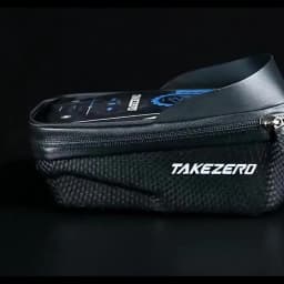 TAKEZERO A2X Bicycle Phone Bag Hard Shell Quick Release TPU Touchscreen Window Sun Hood Zipper Storage Adjustable Bracket
