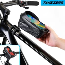 TAKEZERO A2X Large-capacity Road and Mountain Bike Touchscreen Phone Hard-shell Bag, Cycling Storage Quick-release Top Tube Bag