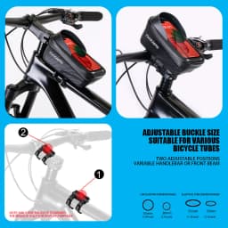 TAKEZERO A2X Large-capacity Road and Mountain Bike Touchscreen Phone Hard-shell Bag, Cycling Storage Quick-release Top Tube Bag