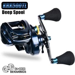 PROBEROS Baitcasting Reel 6.5:1 Gear Ratio 6+1BB 20kg/44lb Drag 243/245g Metal Body Cast Drum Wheel Saltwater Fishing Reel Pesca