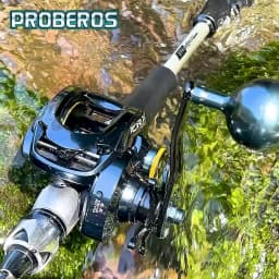 PROBEROS Baitcasting Reel 6.5:1 Gear Ratio 6+1BB 20kg/44lb Drag 243/245g Metal Body Cast Drum Wheel Saltwater Fishing Reel Pesca