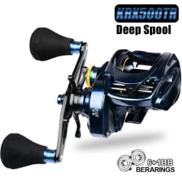 PROBEROS Baitcasting Reel 6.5:1 Gear Ratio 6+1BB 20kg/44lb Drag 243/245g Metal Body Cast Drum Wheel Saltwater Fishing Reel Pesca