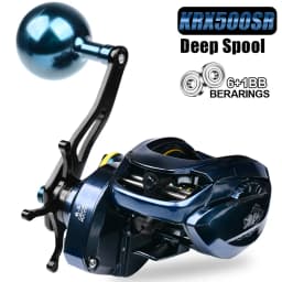 PROBEROS Baitcasting Reel 6.5:1 Gear Ratio 6+1BB 20kg/44lb Drag 243/245g Metal Body Cast Drum Wheel Saltwater Fishing Reel Pesca