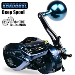 PROBEROS Baitcasting Reel 6.5:1 Gear Ratio 6+1BB 20kg/44lb Drag 243/245g Metal Body Cast Drum Wheel Saltwater Fishing Reel Pesca