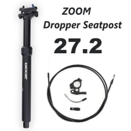 ZOOM Bicycle Dropper Seatpost 27.2-33.9MM Internal Routing 80mm Travel For MTB Gravel/Road Bikes Winter Cycling Accessories
