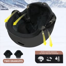 SMITHDRIFT Unisex Ski Helmet Half-covered Skiing Snowboard Winter Sports Helmet Snow Skating Integrally-Molded Helmet Youth