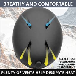 SMITHDRIFT Unisex Ski Helmet Half-covered Skiing Snowboard Winter Sports Helmet Snow Skating Integrally-Molded Helmet Youth