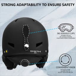 SMITHDRIFT Unisex Ski Helmet Half-covered Skiing Snowboard Winter Sports Helmet Snow Skating Integrally-Molded Helmet Youth