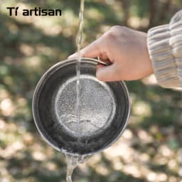 Tiartisan Pure Titanium Ultralight Camping Bowl 850ml Double Layer Non-Scalded Soup Bowl Outdoor Picnic Portable Food Container