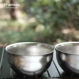 Tiartisan Pure Titanium Ultralight Camping Bowl 850ml Double Layer Non-Scalded Soup Bowl Outdoor Picnic Portable Food Container