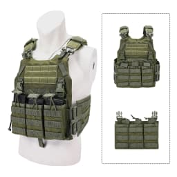 SINAIRSOFT Nylon Tactical Plate Carrier Vest Quick Release Lightweight MOLLE Hunting Airsoft Combat Vest Adjustable Utility Vest