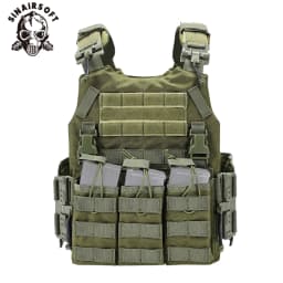 SINAIRSOFT Nylon Tactical Plate Carrier Vest Quick Release Lightweight MOLLE Hunting Airsoft Combat Vest Adjustable Utility Vest