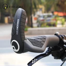 ERGON GS3 Bicycle Handlebar Grip Anti-slip Rubber Grips MTB Cycling Handle Grips Bike Bar End Adjustable Mount Hand Covers 5Nm