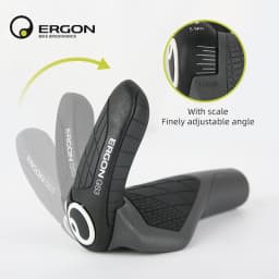 ERGON GS3 Bicycle Handlebar Grip Anti-slip Rubber Grips MTB Cycling Handle Grips Bike Bar End Adjustable Mount Hand Covers 5Nm