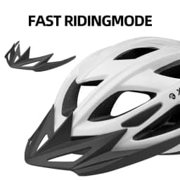 X-TIGER Cycling Helmet LED Tail Light Breathable One-piece Mountain Road Sports Bicycle Helmet Rechargeable with Brim Design