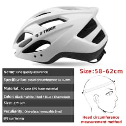 X-TIGER Cycling Helmet LED Tail Light Breathable One-piece Mountain Road Sports Bicycle Helmet Rechargeable with Brim Design