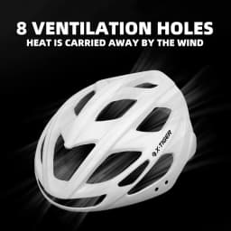 X-TIGER Cycling Helmet LED Tail Light Breathable One-piece Mountain Road Sports Bicycle Helmet Rechargeable with Brim Design