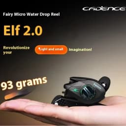 Cayden Sprite Ultra Mini Portable Water Drop Reel 2nd Gen Micro Bait Double Line Cup for Stream Fishing Sports Entertainment