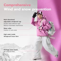 VECTOR Men Women 3L Cotton Ski Jacket Ski Pants Winter Warm Windproof Waterproof Outdoor Sports Snowboard Ski Coat Trousers