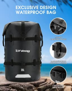 IDrybag Waterproof Bag Backpack for Women Men 35L/55L Dry Bags Waterproof Backpack Reflective Camping Kayaking Fishning Hiking