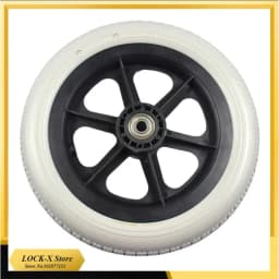 12 Inch PU Wheel Professional Wheelchair Rear Caster Replacement Part Tool 12 1/2x2 1/4 Solid Non Pneumatic Tire Wheel