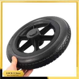 12 Inch PU Wheel Professional Wheelchair Rear Caster Replacement Part Tool 12 1/2x2 1/4 Solid Non Pneumatic Tire Wheel