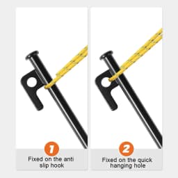 8Pcs Tent Pegs Beach Tent Stakes Heavy Duty Unbreakable Tent Pegs with Storage Bag & Hammer for Outdoor Camping