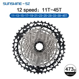 Sunshine 9/10/11/12S 11T-40/42/44/45/46/48/50/52T Hollow Ultralight Mountain Bike Cassette for M4100/5100/6100 HG MTB Flywheel