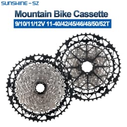 Sunshine 9/10/11/12S 11T-40/42/44/45/46/48/50/52T Hollow Ultralight Mountain Bike Cassette for M4100/5100/6100 HG MTB Flywheel