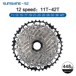 Sunshine 9/10/11/12S 11T-40/42/44/45/46/48/50/52T Hollow Ultralight Mountain Bike Cassette for M4100/5100/6100 HG MTB Flywheel
