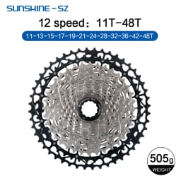 Sunshine 9/10/11/12S 11T-40/42/44/45/46/48/50/52T Hollow Ultralight Mountain Bike Cassette for M4100/5100/6100 HG MTB Flywheel