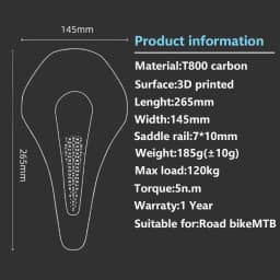 3D Printed MTB Saddle Bike Seating for Men & Women Triathlon Road Cycling Saddle Gravel Bicycle Seat Comfortable Saddle 7*10