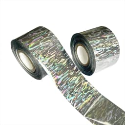 New 4CM 120M DIY Ripple Fish Tape Offwhite Back Hot Stamping Foil Fishing Lure Jig Baits Holographic Paper Laser Film Hologram