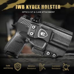 Sig P320 M18,IWB Kydex Holster with Claw,Optic Cut:Sig Sauer P320 Compact M18,Inside Waistband Carry,Adj,Right hand