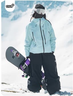 John Snow 2025 Unisex Ski Pants Waterproof Windproof Thermal Snowboard Trousers Loose Fit Winter Sports Overpants for Men Women