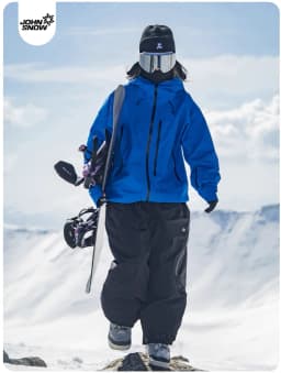 John Snow 2025 Unisex Ski Pants Waterproof Windproof Thermal Snowboard Trousers Loose Fit Winter Sports Overpants for Men Women