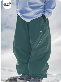 John Snow 2025 Unisex Ski Pants Waterproof Windproof Thermal Snowboard Trousers Loose Fit Winter Sports Overpants for Men Women